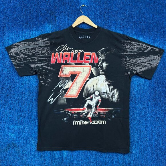 Morgan Wallen Im The Problem Album Stock Car Country Tee L - Picture 1 of 4